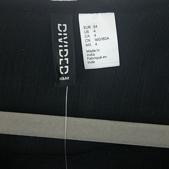 𝅺NWT Divided H&M boho blouse sz 4 tassle embroidery - Picture 2 of 7